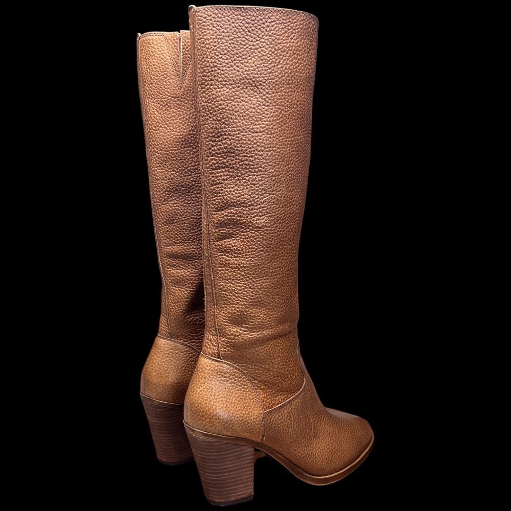LUCKY BRAND Espositoh Women 8M Honey Pebbled Br own Leather Knee High Boots Ride - Picture 6 of 16